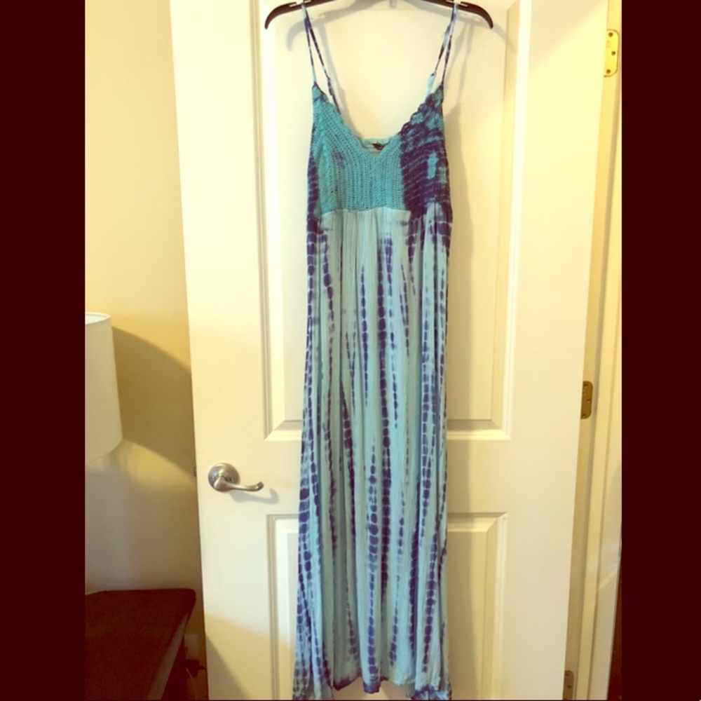 Tie dye blue dress